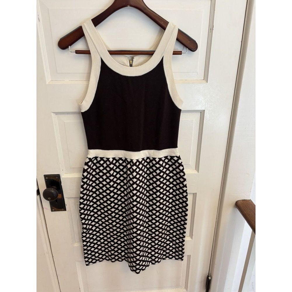 Kate Spade Brown Bari Sweater Dress Size S Small Silk‎ Cashmere Blend Checked
